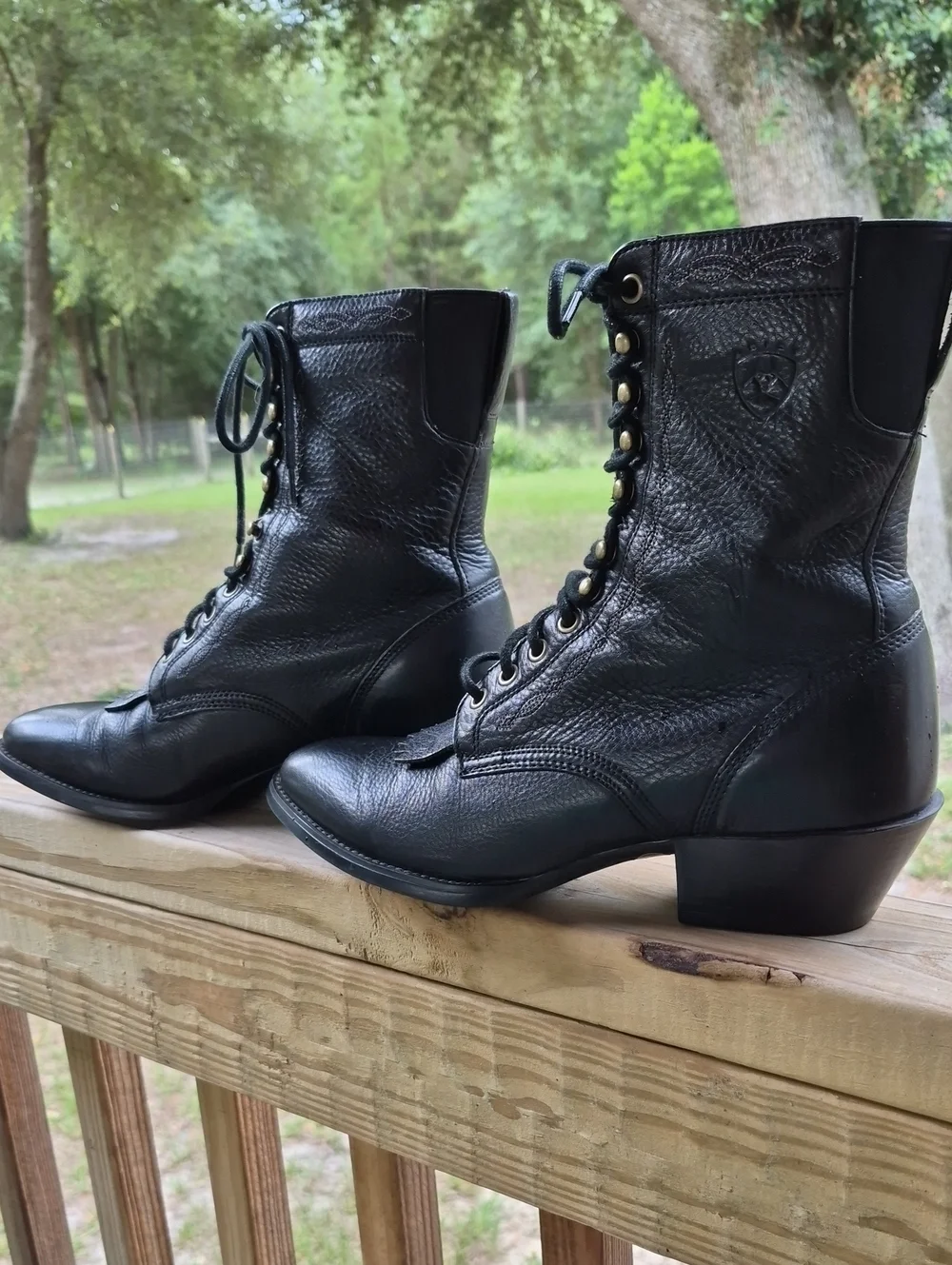 ARIAT LACE UP LADIES FASHION/WESTERN BOOTS - Picture 5 of 14